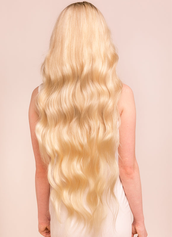 30 inch Ultimate Volume Clip in Hair Extensions #60 Light Blonde