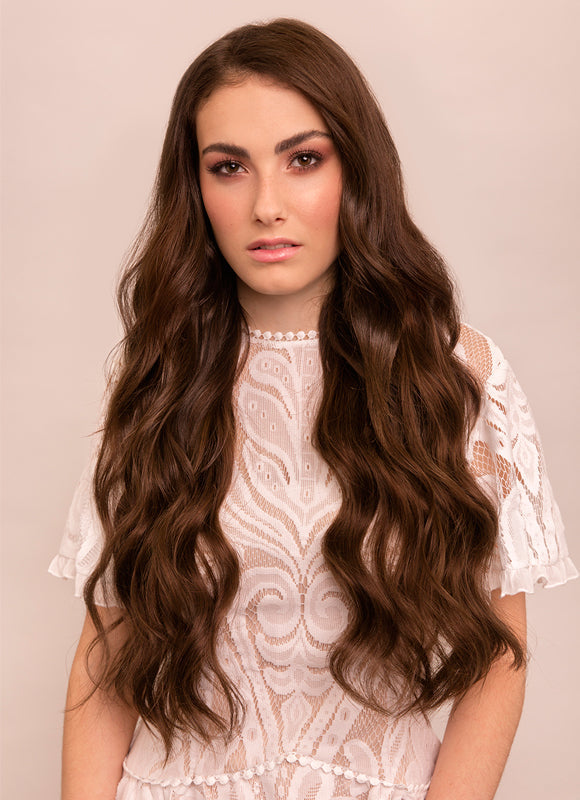 22 Inch Halo Hair Extensions 2 Dark Brown