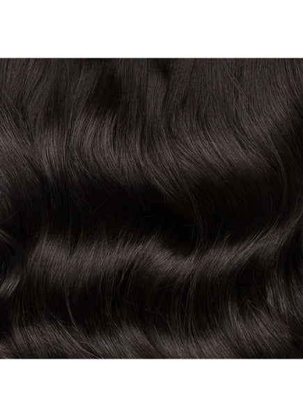 16 Inch Deluxe Clip in Hair Extensions #1B Natural Black