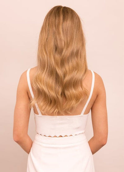 16 inch Deluxe Clip in Hair Extensions #16 Light Golden Blonde