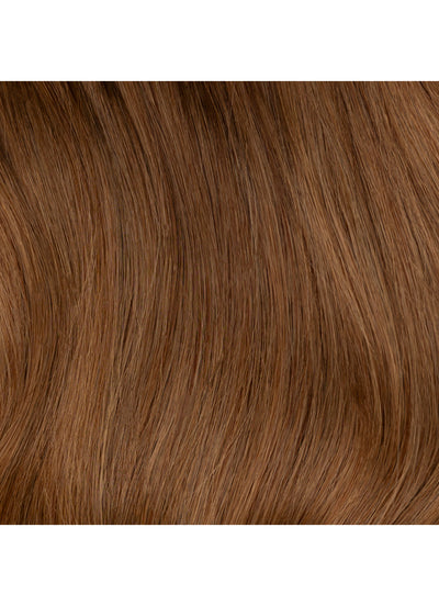 16 inch Full Volume Clip in Hair Extensions Medium to Light Brown Ombre