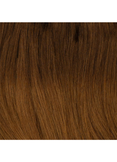 16 inch Halo Hair Extensions Dark to Medium Brown Ombre