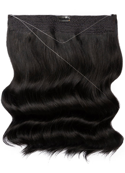 16 Inch Halo Hair Extensions #1 Jet Black