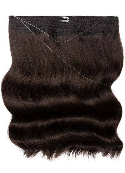 16 inch Halo Hair Extensions in #1B Natural Black