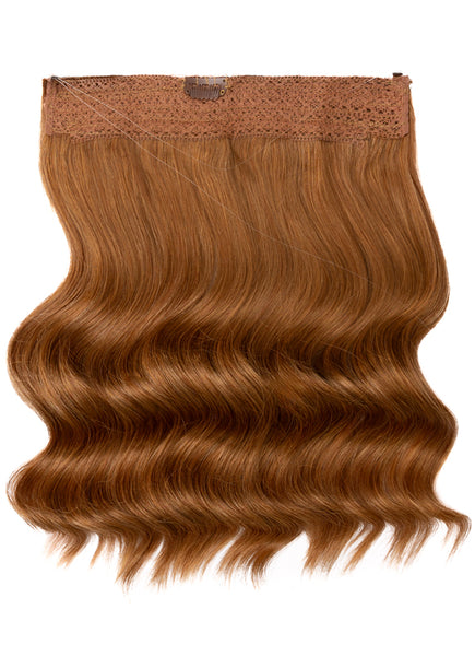 16 Inch Halo Hair Extensions #6 Light Chestnut Brown