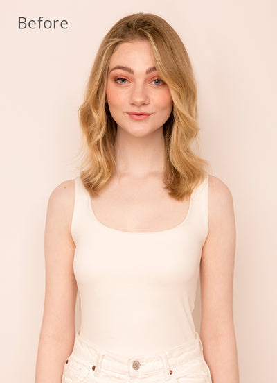 16 inch Halo Hair Extensions Light Brown & Blonde Balayage