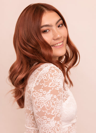 16 inch Halo Hair Extensions in #33 Dark Auburn Red