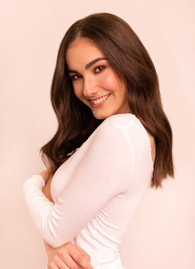 16 inch Halo Hair Extensions in #2 Dark Brown