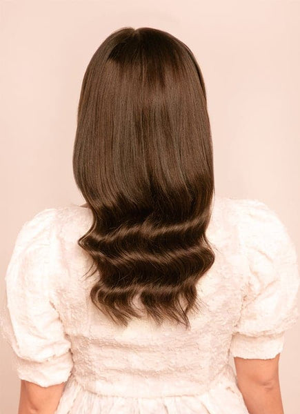 16 inch Halo Hair Extensions in #1C Mocha Brown