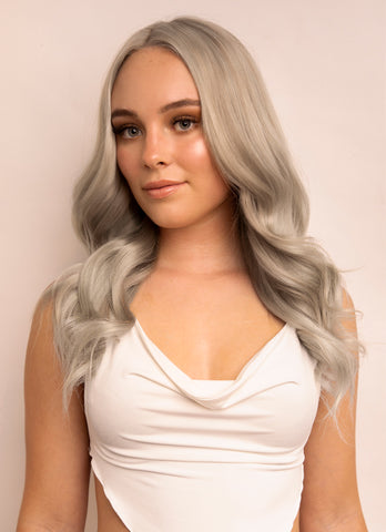 16 inch Halo Hair Extensions in Silver
