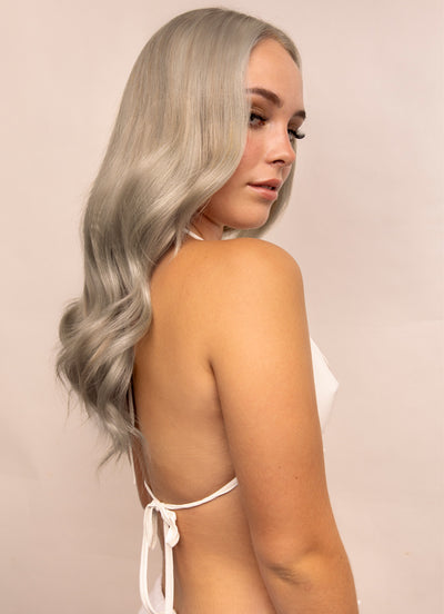 16 inch Halo Hair Extensions in Silver