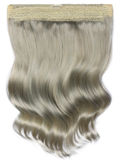 16 inch Halo Hair Extensions in Silver