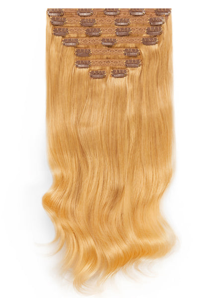 20 Inch Ultimate Volume Clip in Hair Extensions #27 Strawberry Blonde