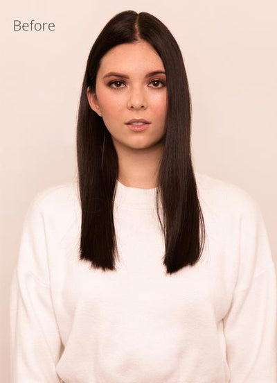 22 inch Halo Hair Extensions in #1B Natural Black