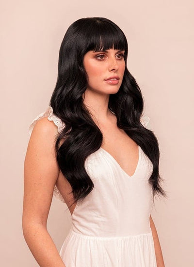 20 inch Seamless Clip in Hair Extensions #1 Jet Black