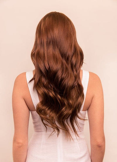 20 inch Seamless Clip in Hair Extensions #4 Medium Brown