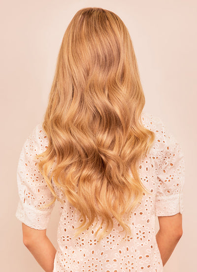 20 inch Seamless Clip in Hair Extensions #16 Light Golden Blonde