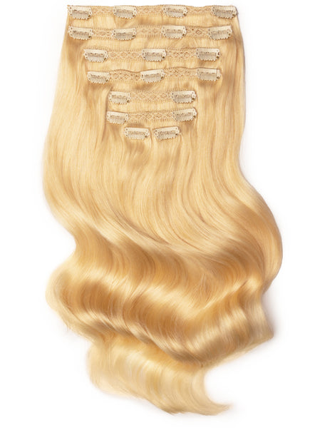 20 Inch Full Volume Clip in Hair Extensions #60 Light Blonde