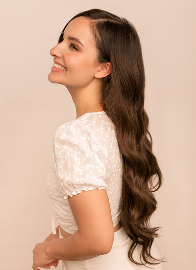 24 inch Ultimate Volume Clip in Hair Extensions  #1C Mocha Brown