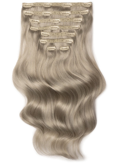 20 inch Full Volume Clip in Hair Extensions Silver