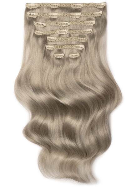 20 Inch Deluxe Clip in Hair Extensions #Silver