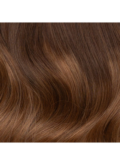 20 inch Full Volume Clip in Hair Extensions Dark to Light Brown Ombre