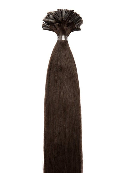 24 Inch Keratin Bond/ Fusion Hair Extensions Nail/ U-Tip #1C Mocha Brown