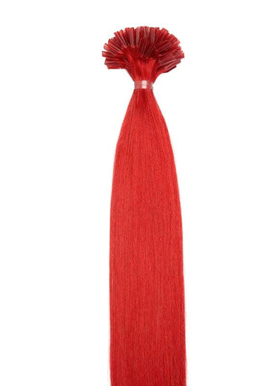 20 Inch Keratin Bond/ Fusion Hair Extensions Nail/ U-Tip #Red