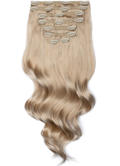20 inch Ultimate Volume Clip in Hair Extensions  Light Grey