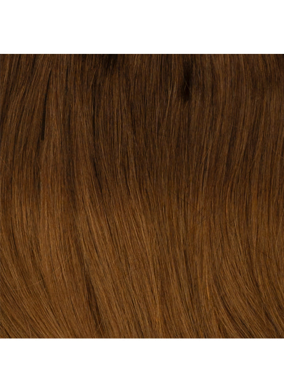 20 inch Ultimate Volume Clip in Hair Extensions in Dark to Medium Brown Ombre
