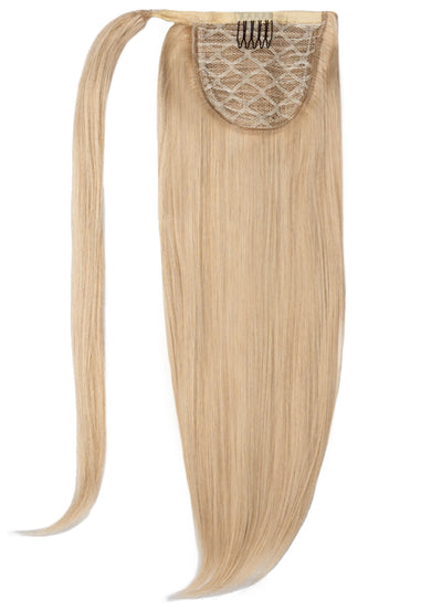 22 Inch Clip in Ponytail Extension #60A Light Ash Blonde