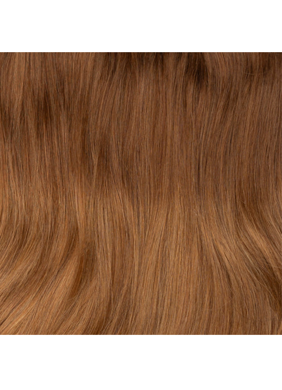 22 inch Halo Hair Extensions in Medium to Light Brown Ombre