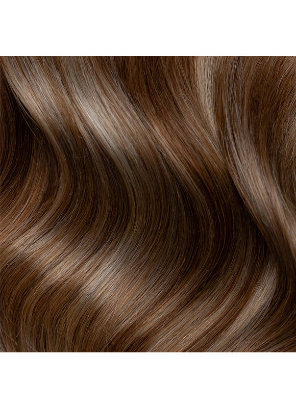 22 inch Halo Hair Extensions in Brown & Blonde (Bronde) Balayage #F4A-4A8A613