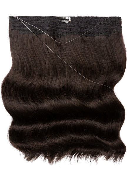 22 Inch Halo Hair Extensions #1B Natural Black