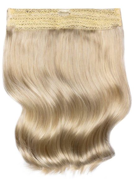 22 inch Halo Hair Extensions in #60W Platinum Blonde
