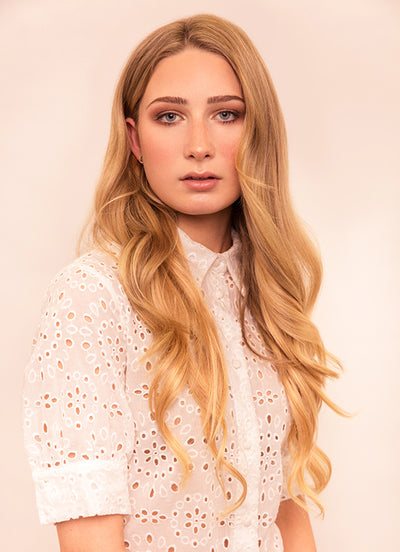 22 inch Halo Hair Extensions in #16 Light Golden Blonde