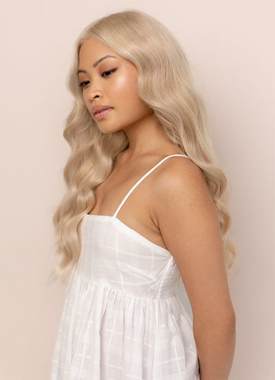 22 inch Halo Hair Extensions in Light Grey