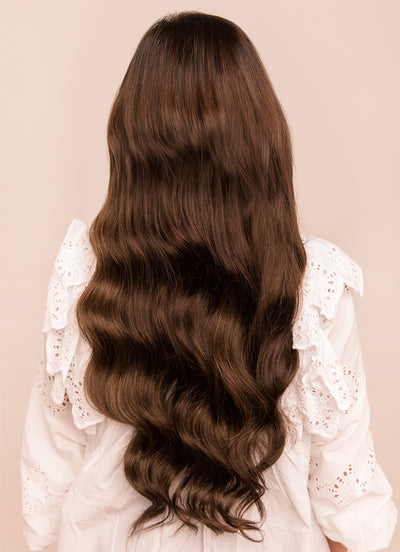 22 inch Halo Hair Extensions in #1C Mocha Brown