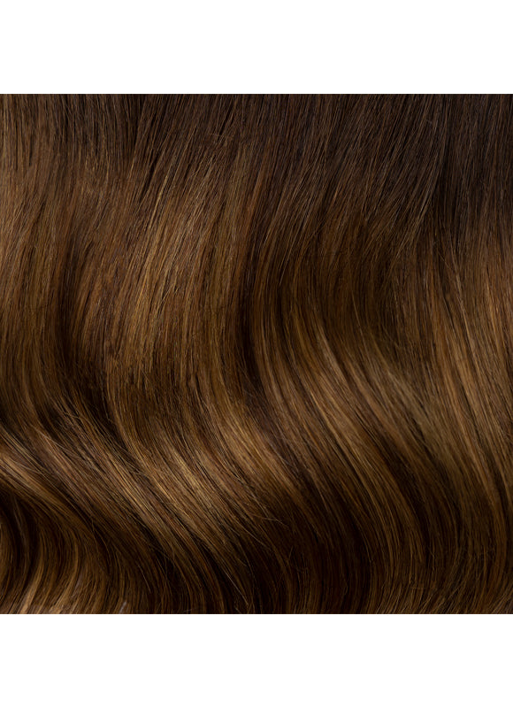 22 inch Halo Hair Extensions in Dark to Medium Brown Ombre