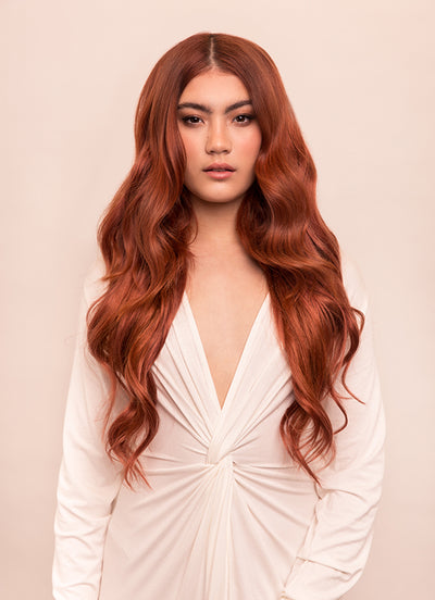 24 inch Ultimate Volume Clip in Hair Extensions  #33 Dark Auburn Red