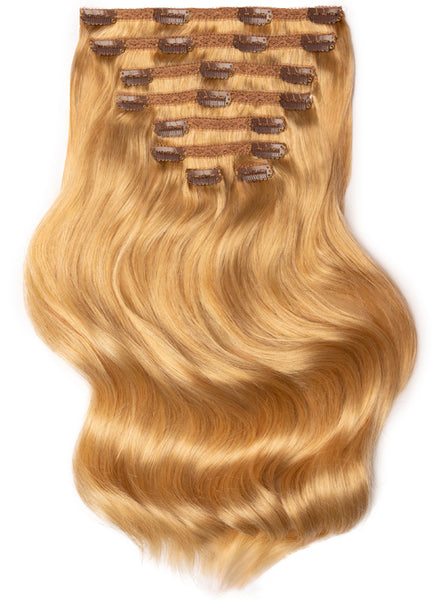 24 Inch Deluxe Clip in Hair Extensions #16 Light Golden Blonde