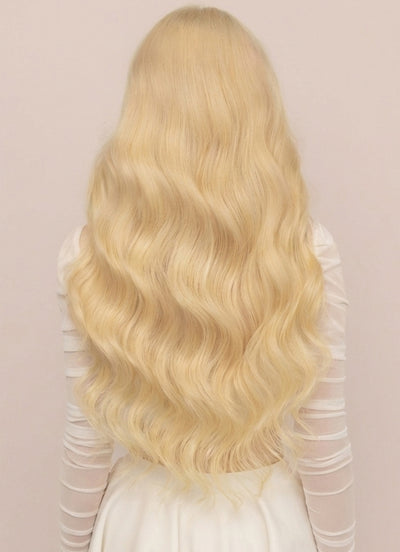 24 inch Ultimate Volume Clip in Hair Extensions  #613 Bleached Blonde