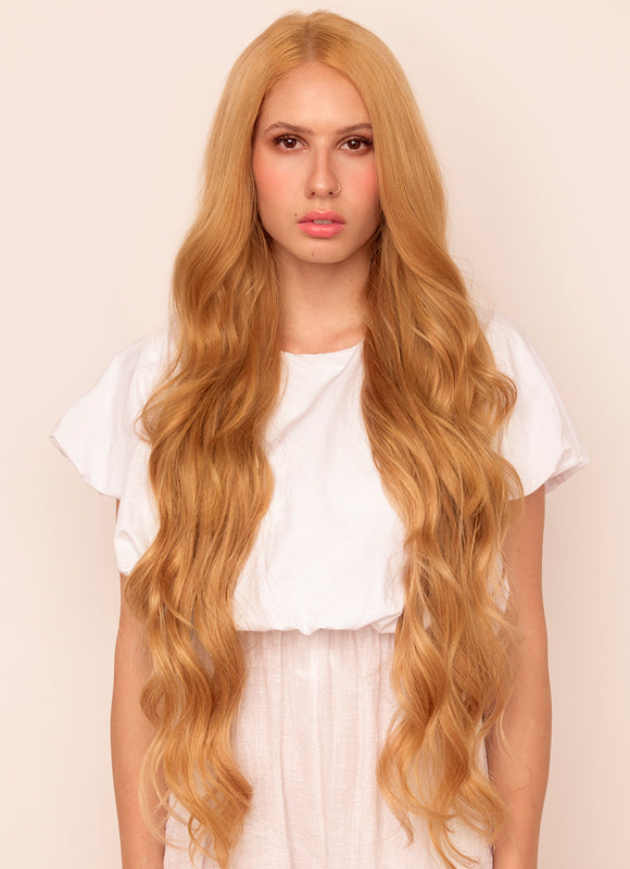 30 inch Ultimate Volume Clip in Hair Extensions #14 Dark Blonde