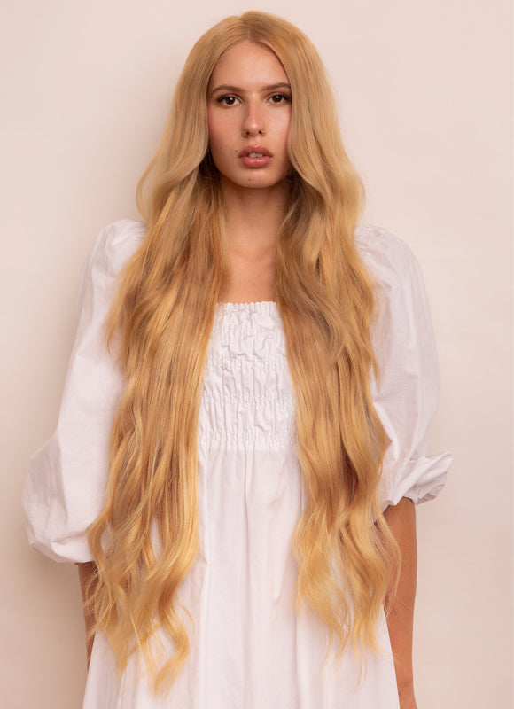 30 inch Ultimate Volume Clip in Hair Extensions #16 Light Golden Blonde