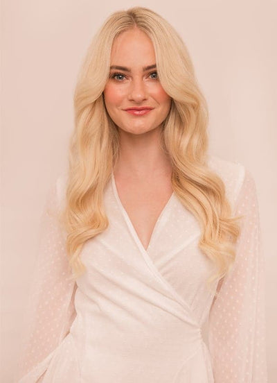 20 inch Seamless Clip in Hair Extensions #60 Light Blonde