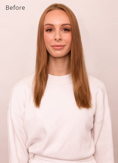 22 inch Halo Hair Extensions in #6 Light Chestnut Brown