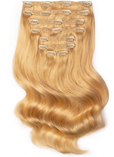 30 inch Ultimate Volume Clip in Hair Extensions #27 Strawberry Blonde