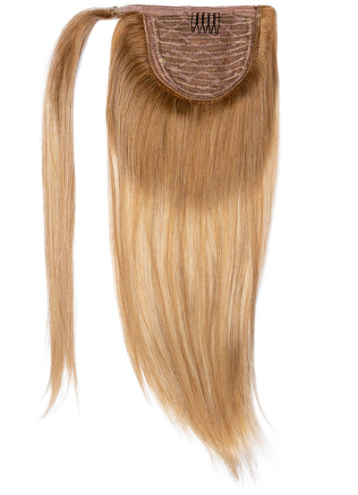 16 inch Clip in Ponytail Extension Light Brown & Blonde Balayage