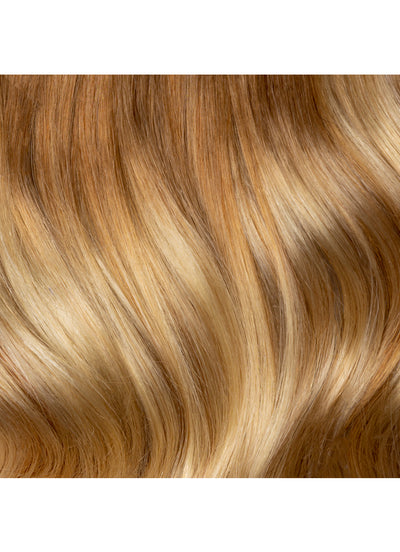 16 inch Halo Hair Extensions Light Brown & Blonde Balayage