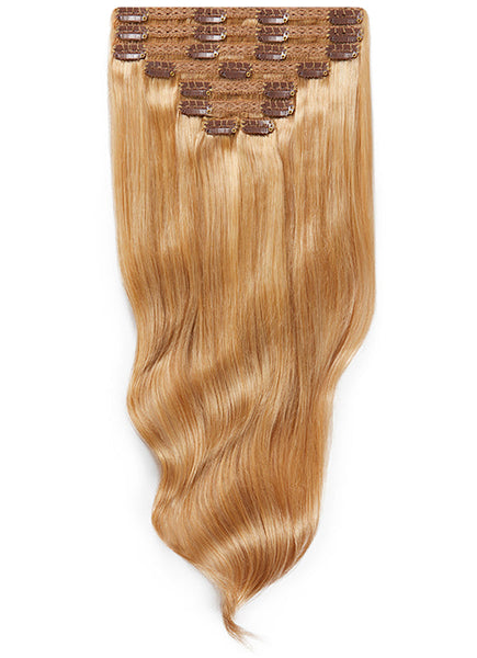 24 Inch Ultimate Volume Clip in Hair Extensions #16 Light Golden Blonde